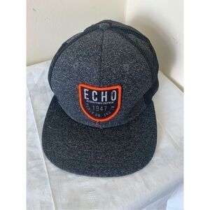 ECHO BLACK HEATHER POLY CAP W/BLACK MESH